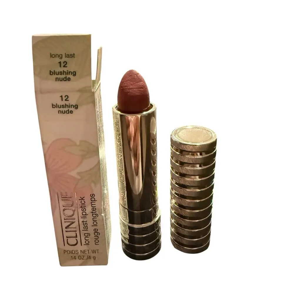 Clinique Long Lasting Lipstick 12 Blushing Nude 0.14 oz 4g New Discontinued Rare